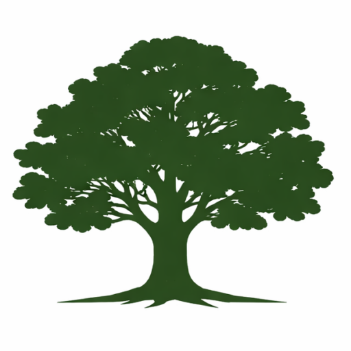 high ridge mo tree care site icon of a tree on a white background